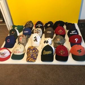 Lot Of 24 Hats MLB NBA Golf NFL Hunting Etc...
